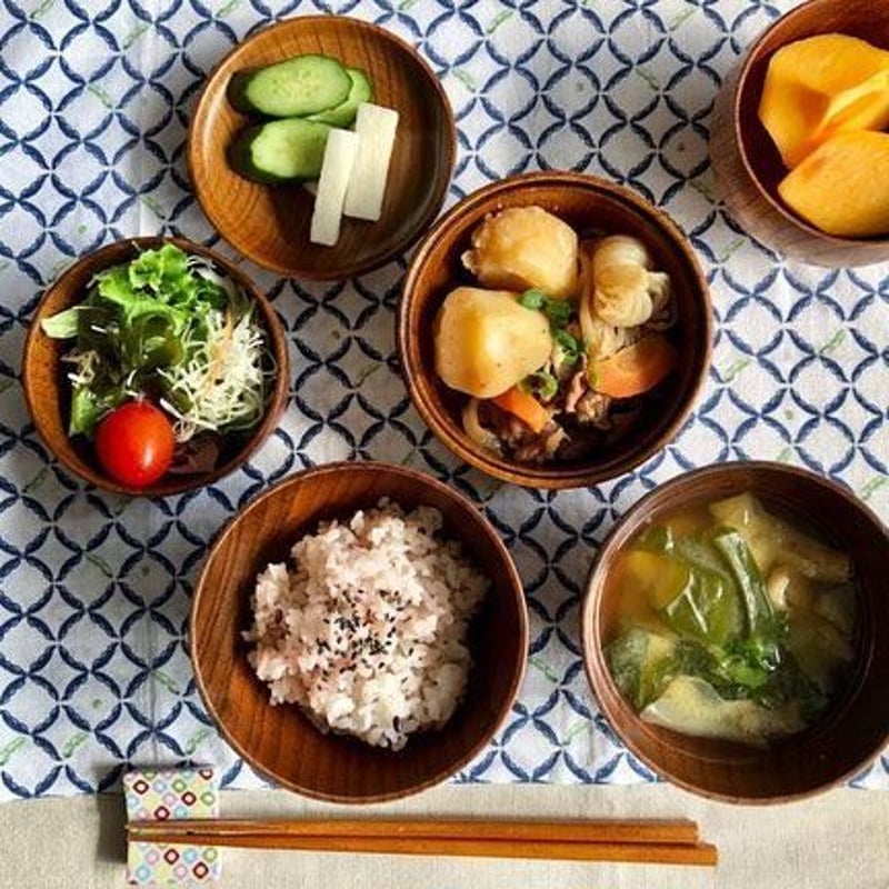 YOKOHAMA WOOD TOMATO畑 くり抜き2段弁当箱 ナツメうるし塗り Tomato