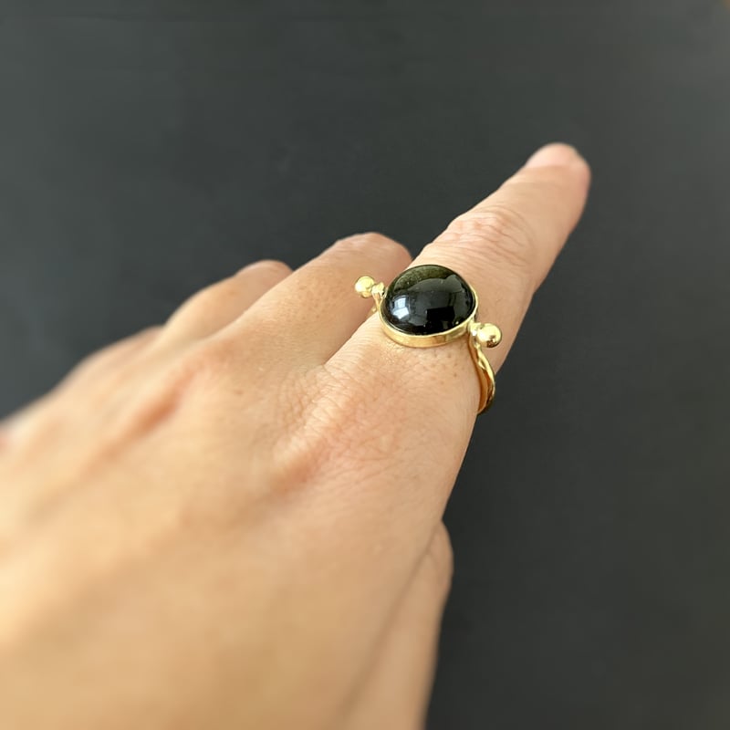 銀河のオブシディアン] ring | jewelry MARINA