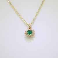 Kafuu Garden Necklace "蕾" Emerald K10