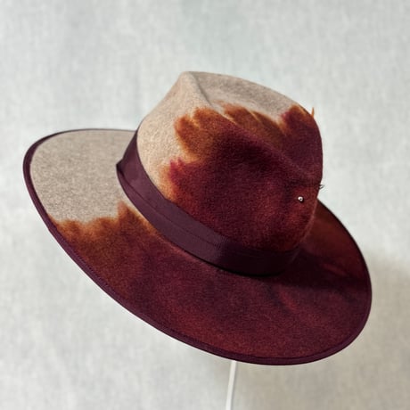 Aimé Double face hat／エメ ダブルフェイスハット／DEEP RED and BEIGE 58cm