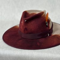Aimé Double face hat／エメ ダブルフェイスハット／DEEP RED and BEIGE 58cm