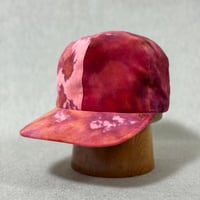 【手染め別珍一点もののキャップ】アイスダイRed-柄F／60-62cm