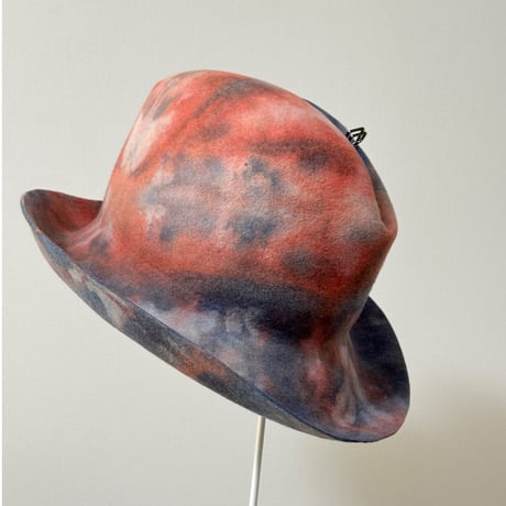 【LAURENCE-3／ORANGE x NAVY】ロランスNo,3／ウールフェルト／59cm