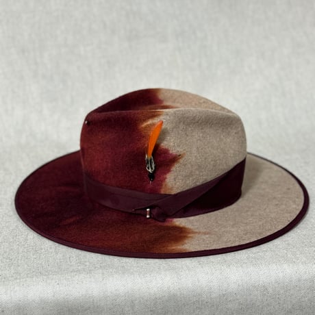 Aimé Double face hat／エメ ダブルフェイスハット／DEEP RED and BEIGE 58cm