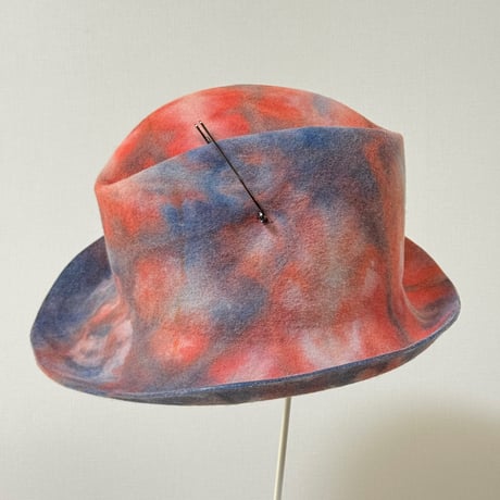【LAURENCE-3／ORANGE x NAVY】ロランスNo,3／ウールフェルト／59cm