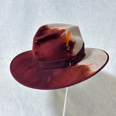 Aimé Double face hat／エメ ダブルフェイスハット／DEEP RED and BEIGE 58cm