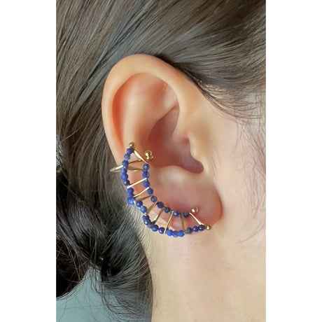 my tiny frill earring / color gemstone