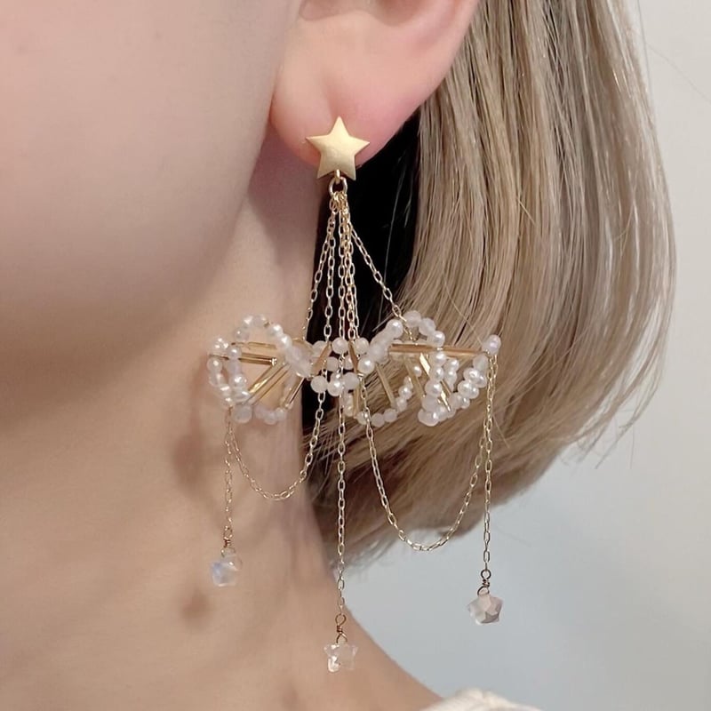 シャンデリアフリルピアス | C.A.D. Tokyo online store