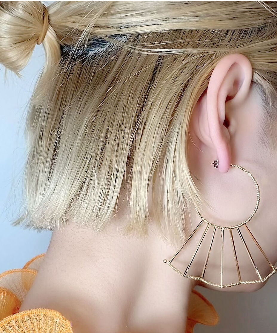 フリルビーズピアス / ロングスティック | C.A.D. Tokyo online