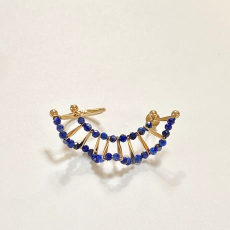 my tiny frill earring / color gemstone