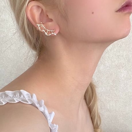 C.A.D. Tokyo パール クリスタル ガラス ピアス ① CATEGORY pierced earrings | C.A.D. Tokyo online