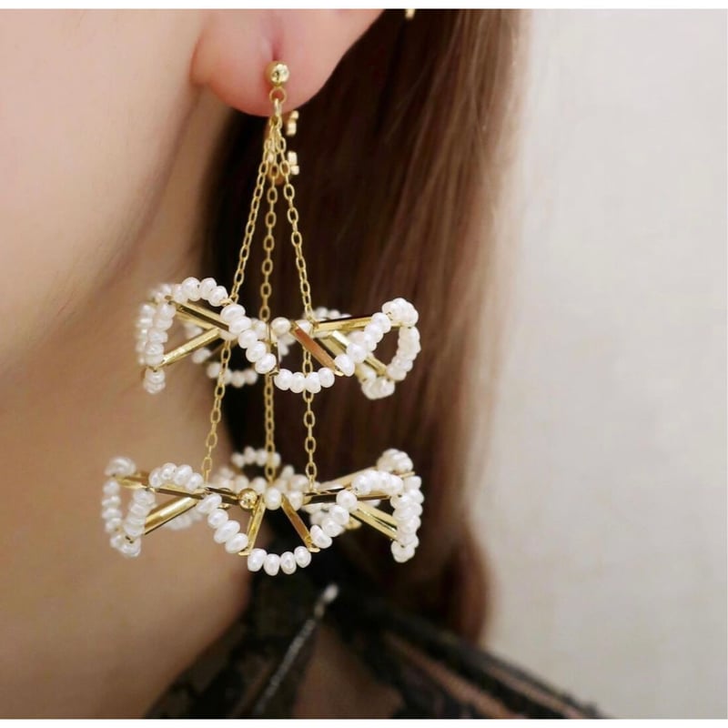 C.A.D. フリルピアス シャンデリアフリルピアス | C.A.D. Tokyo online store