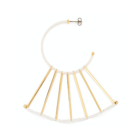 フリルビーズピアス  / ロングスティック