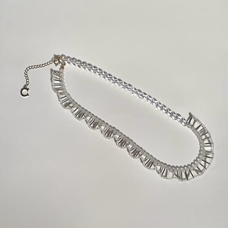 ⅓ frill necklace / フロストクォーツ × クリスタルクォーツ
