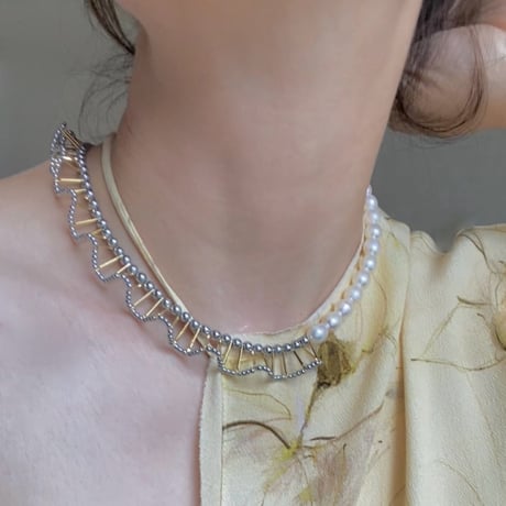 ☆美品 N1033CDLCY D301 クリスタルパールネックレス☆ ☆美品 N1033CDLCY D301 クリスタルパールネックレス 美品