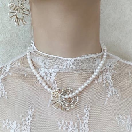 パールネックレス/38cm