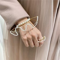 【CAD】フリルネックレス ビーズネックレス ビーズ ゴールド　パーティー CAD】フリルネックレス ビーズネックレス ビーズ ゴールド パーティー