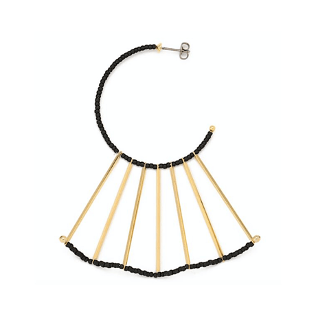 フリルビーズピアス  / ロングスティック