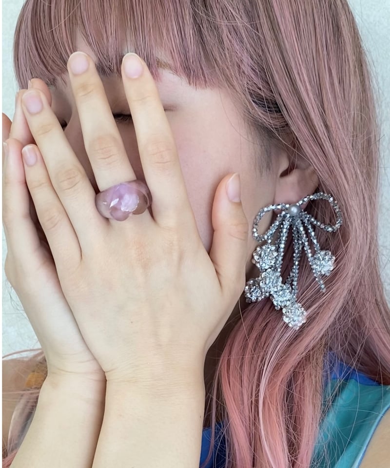 bon bon ribbon ピアス・イヤリング/片耳 | C.A.D. Tokyo offi bon bon ribbon ピアス・イヤリング/片耳 | C.A.D. Tokyo offi