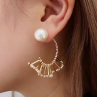 フリルパールピアス/サクラパール