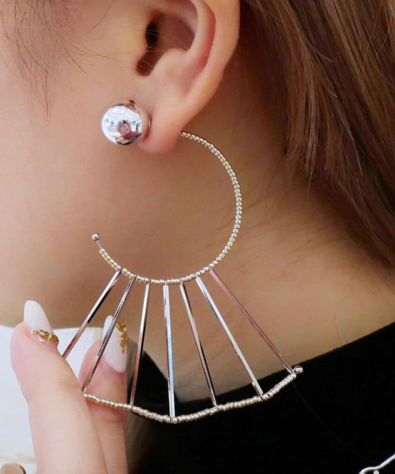 フリルビーズピアス・イヤリング / ロングスティック | C.A.D. フリルビーズピアス・イヤリング / ロングスティック | C.A.D.