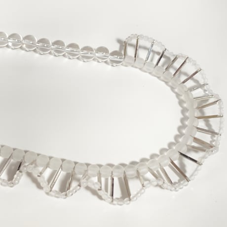 ⅓ frill necklace / フロストクォーツ × クリスタルクォーツ