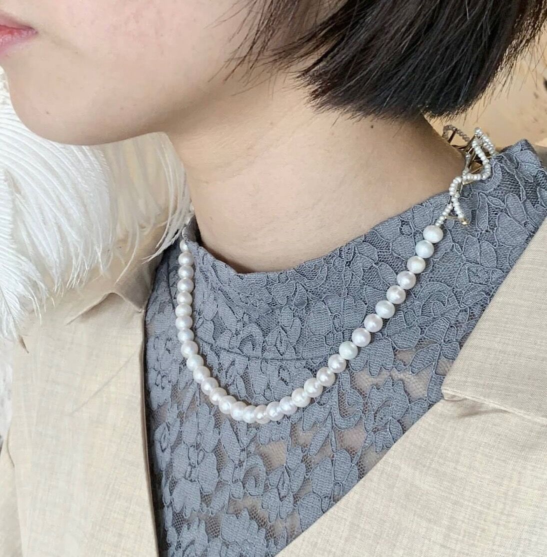 C.A.D. フリルパールネックレス 淡水　パール フリルパールネックレス / ロングスティック | C.A.D. Tokyo