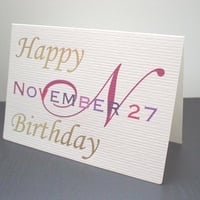 バースデーカード《11月／日にち入り》