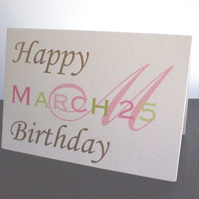 バースデーカード《3月／日にち入り》 | KIFNASK