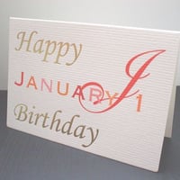 バースデーカード《1月／日にち入り》