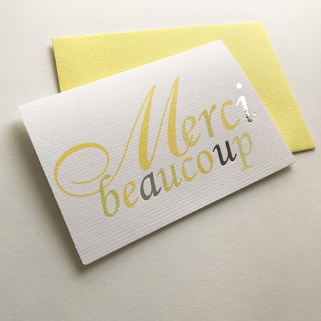サンキューカード《Merci beaucoup》イエロー