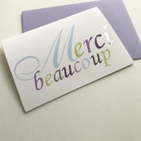 サンキューカード《Merci beaucoup》パープル