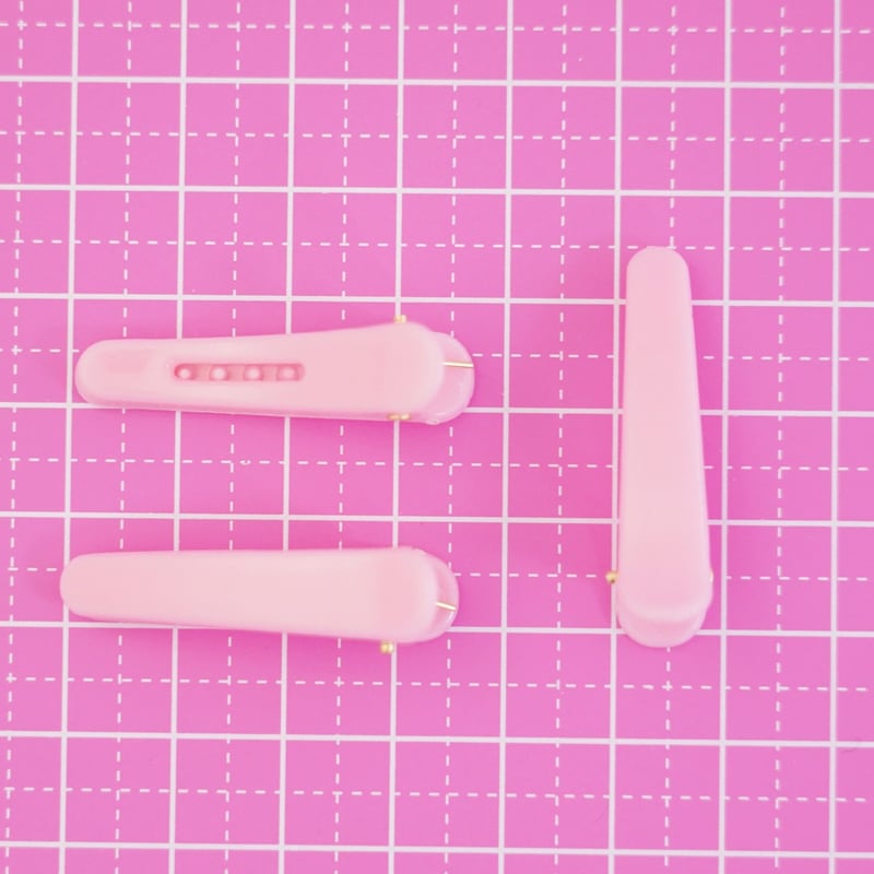 ヘアクリップ ピンク 20個☆ハンドメイド☆パーツ☆素材☆キッズ