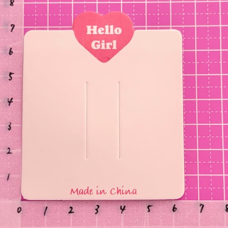 台紙 hello girl  ヘアクリップ用 20枚☆アクセサリー台紙☆ハンドメイド☆アクセサリー台紙☆ヘアピン台紙