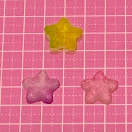 グラデーション 星 デコパーツ 20個 ☆ハンドメイド☆パーツ☆素材☆キッズアクセサリー☆かわいい☆ゆめかわいい☆パステル