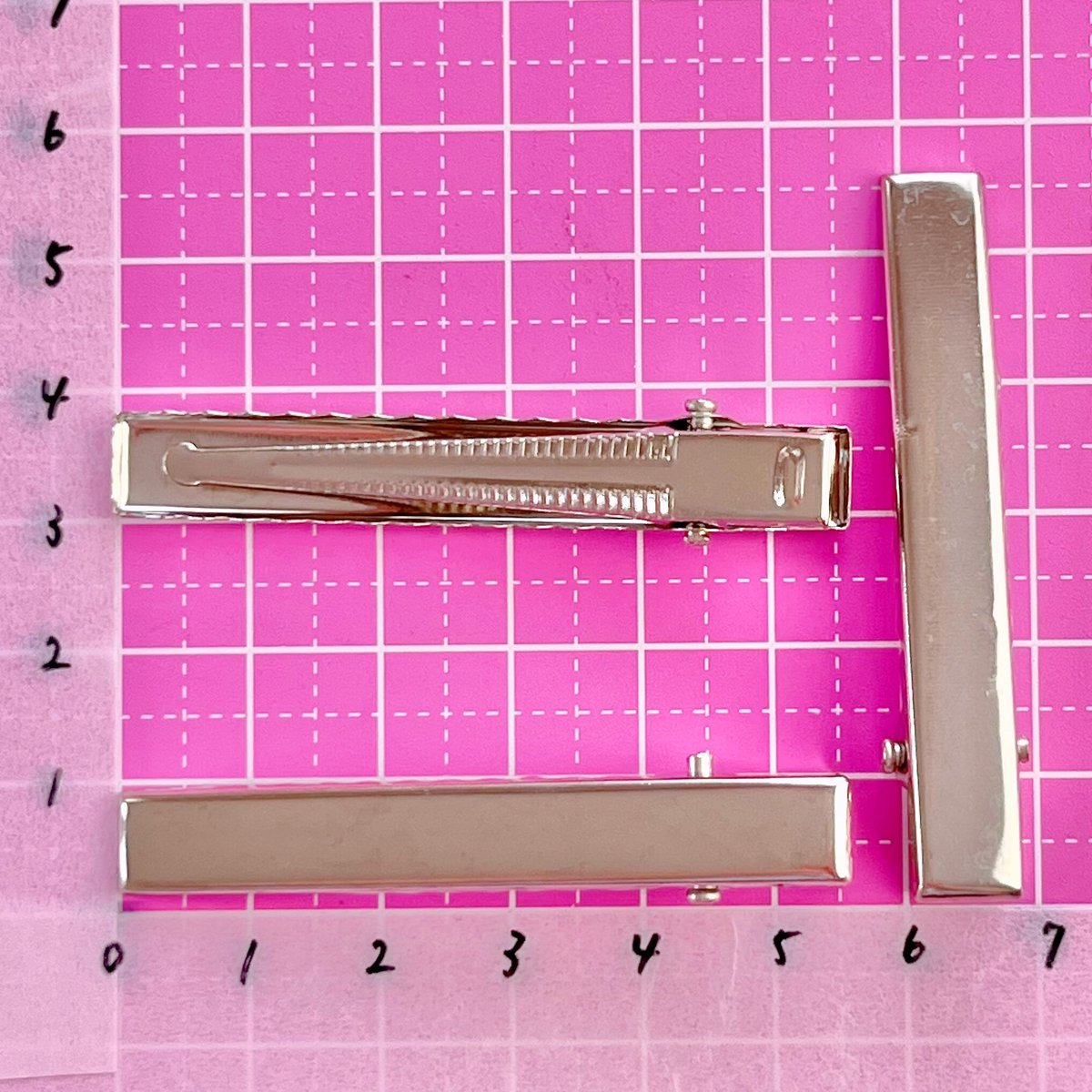 ワニ口 ヘアクリップ 6センチ 10本 シルバー ☆ハンドメイド