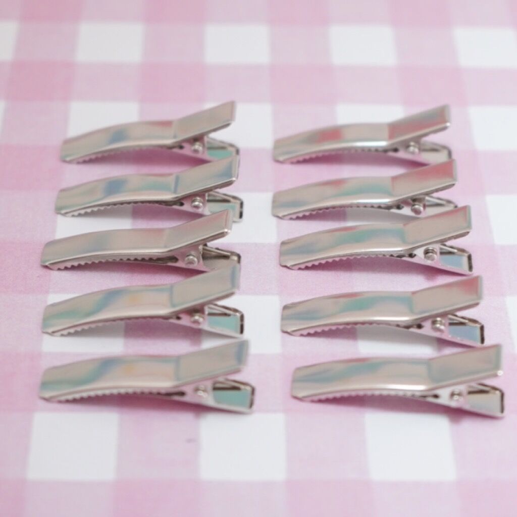 かのん様　ベビークリップ　約35㎜×10㎜　ハンドメイド やっとこピン 35mm 10個 ベビー ヘアクリップ ☆ハンドメイド☆パーツ