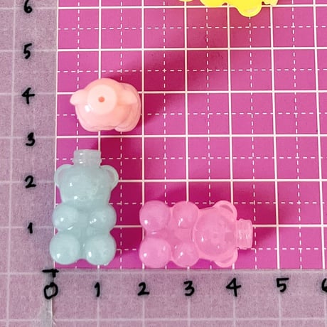 くまさん ボトル  デコパーツ 8個 ☆ハンドメイド☆パーツ☆素材☆キッズアクセサリー☆かわいい☆ゆめかわいい☆パステル