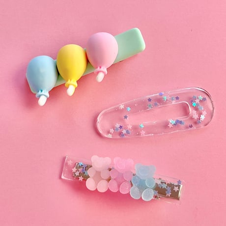 ワニ口 ヘアクリップ  6センチ  10本 シルバー ☆ハンドメイド☆パーツ☆資材☆キッズアクセサリー☆かわいい☆ゆめかわいい☆パステル☆