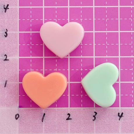 大穴ビーズ くすみカラー ハート 8個 ビーズ ☆カスタムボールペン☆ハンドメイド☆パーツ☆素材☆キッズアクセサリー☆かわいい☆ゆめかわいい☆パステル☆