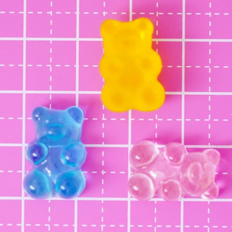 くまさん グミ デコパーツ 20個 ☆ハンドメイド☆パーツ☆素材☆キッズアクセサリー☆かわいい☆ゆめかわいい☆パステル