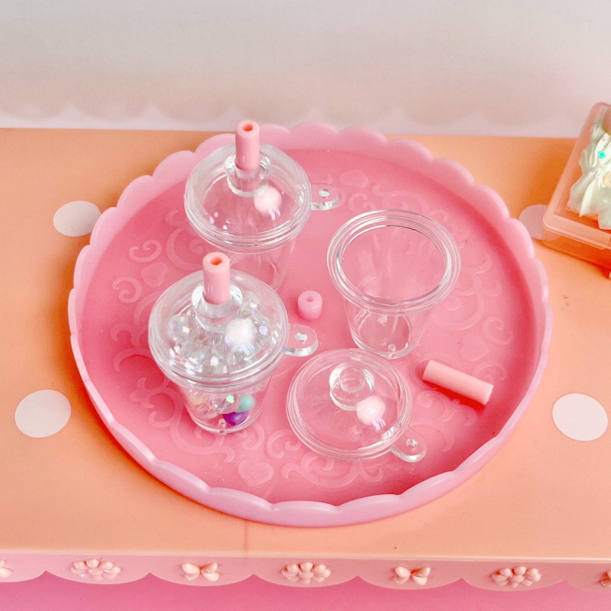 カプセル ドリンクドーム型 チャーム 3個 ☆ハンドメイド☆パーツ