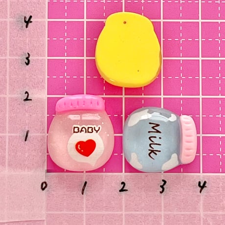 ジャムポット デコパーツ 6個 ☆ハンドメイド☆パーツ☆素材☆キッズアクセサリー☆かわいい☆ゆめかわいい☆パステル