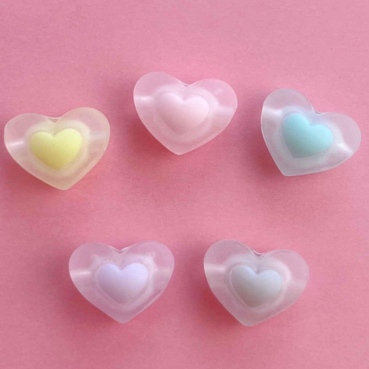 薔薇とビーズのハート♡ヘアゴム(画像残し) つまらなく