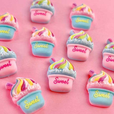 アイスクリーム カップ デコパーツ 10個☆ハンドメイド☆パーツ☆素材☆キッズアクセサリー☆かわいい☆ゆめかわいい☆パステル