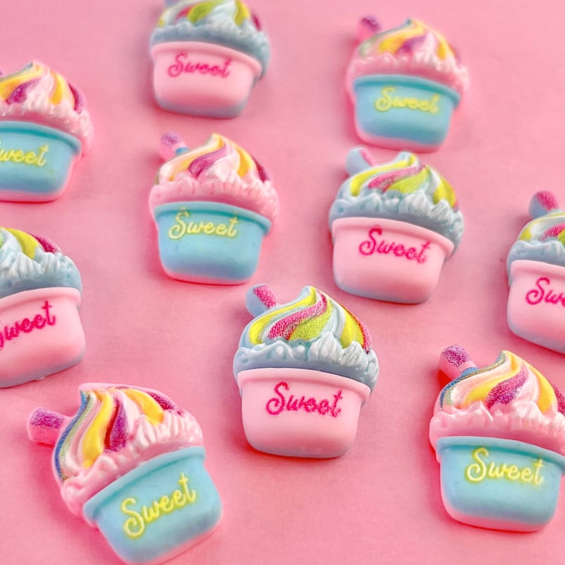 アイスクリーム カップ デコパーツ 10個☆ハンドメイド☆パーツ☆素材 