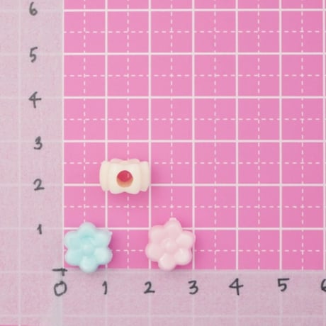 パステル お花ビーズ ヘアゴム 30個 ☆ハンドメイド☆パーツ☆素材☆キッズアクセサリー☆かわいい☆ゆめかわいい☆パステル☆ファンシーぷらんたん