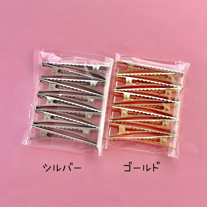 ワニ口 ヘアクリップ 6センチ 10本 ゴールド ☆ハンドメイド ワニ口 ヘアクリップ 6センチ 10本 ゴールド ☆ハンドメイド