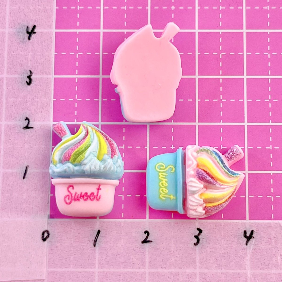 アイスクリーム カップ デコパーツ 10個☆ハンドメイド☆パーツ☆素材 