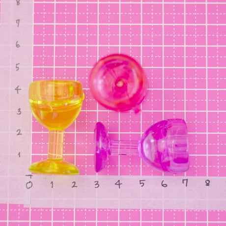 BIC クリア グラスチャーム 10個 ☆ハンドメイド☆パーツ☆素材☆キッズアクセサリー☆かわいい☆ゆめかわいい☆パステル☆ファンシーぷらんたん